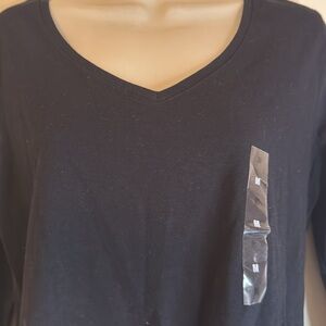 Sonoma Navy Blue The Everyday Long Sleeve Tee Sz M NWT 100% Cotton